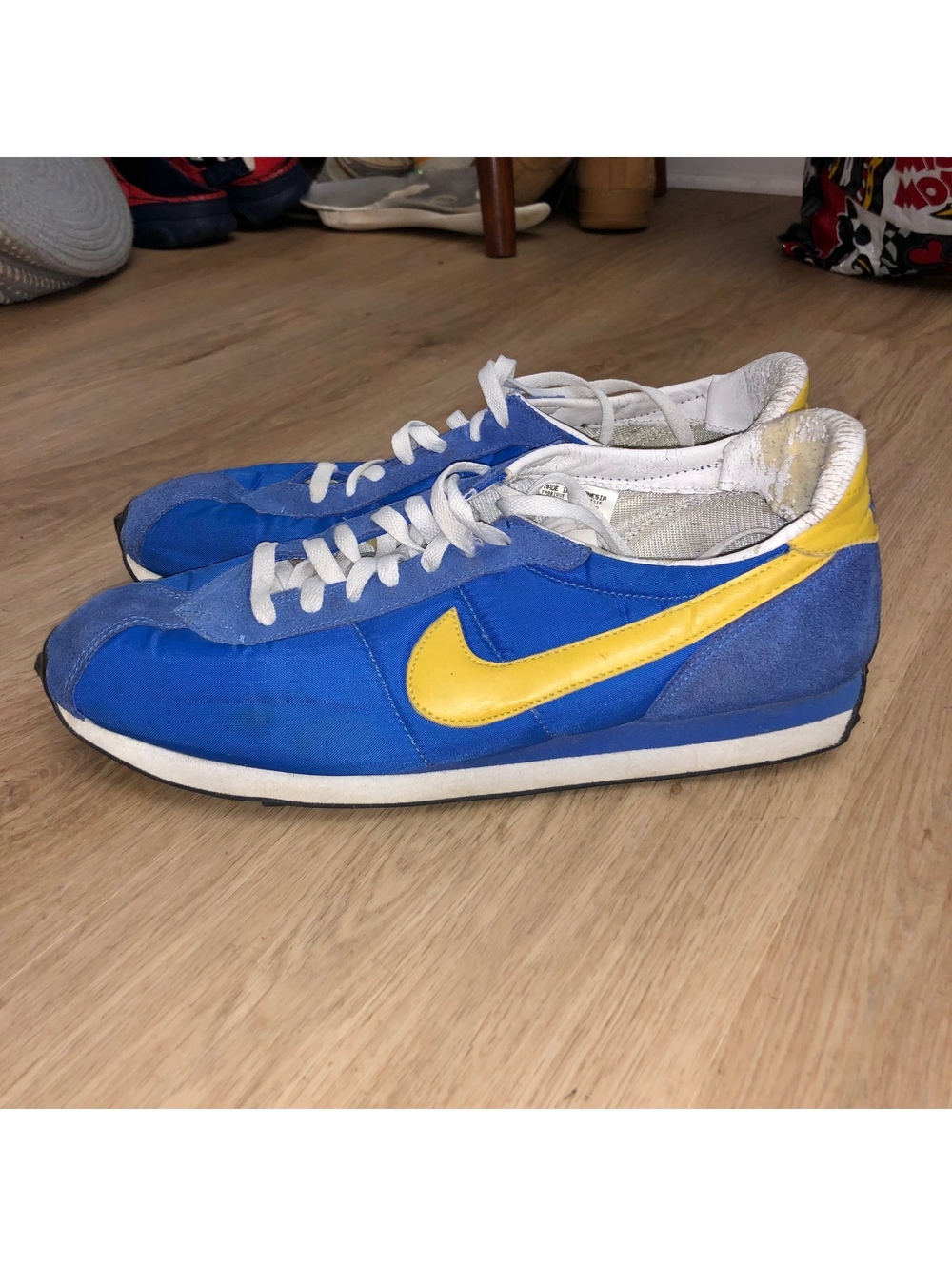 NIKE VINTAGE WAFFLE RACER 2002 BLUE UNIVERSITY YELLOW UCLA SNEAKERS MENS SIZE 12
